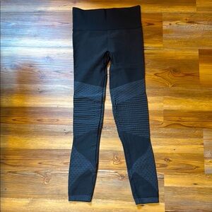 Spanx Moto Leggings Petite Small Charcoal Gray